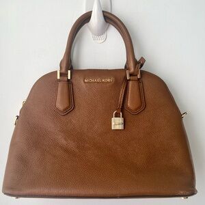 Michael Kors Adele Dome Leather Satchel